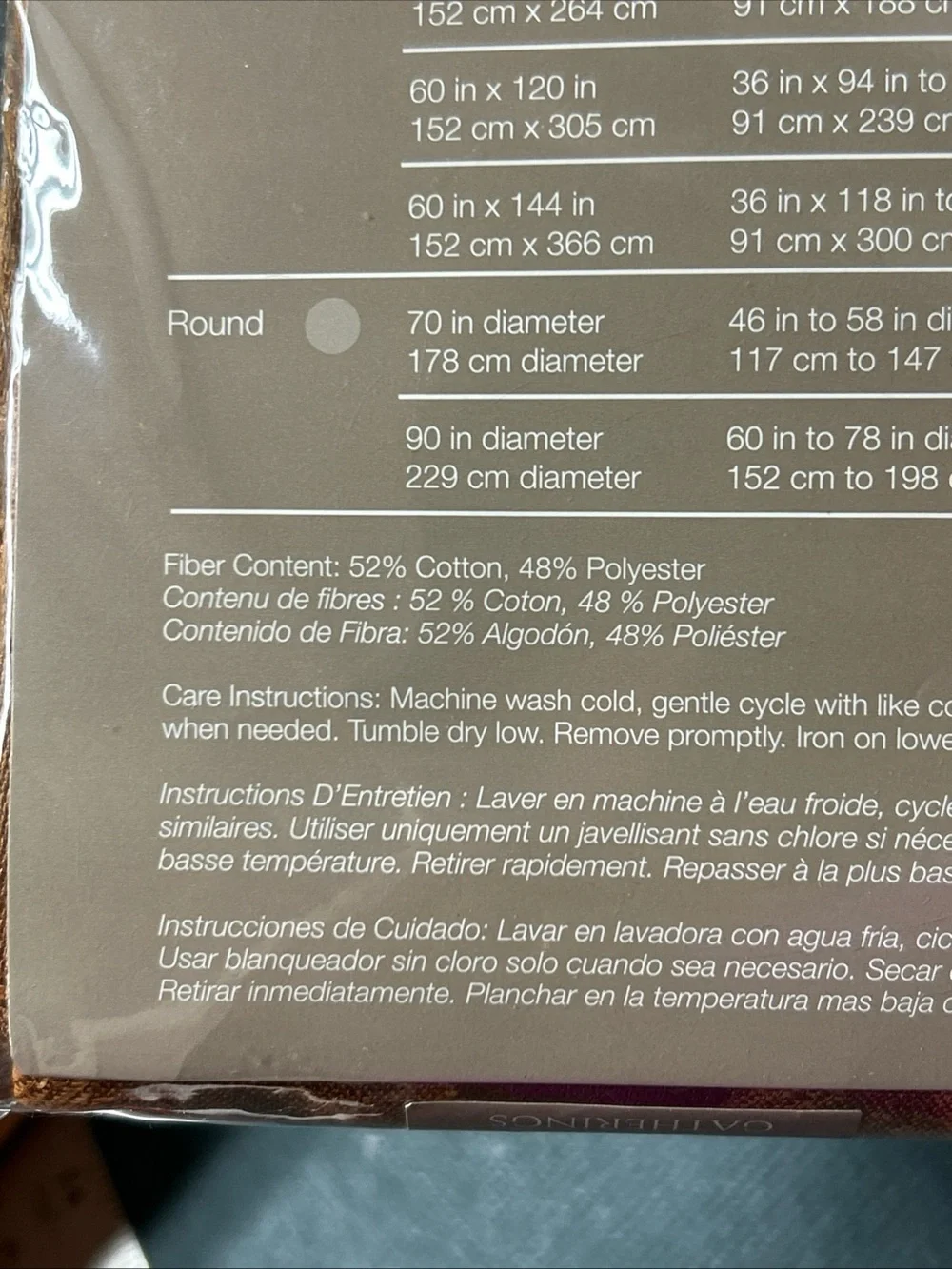 NEW Fabric Tablecloth 60x84 OBLONG (6-8 ppl LEAVES,AUTUMN GATHERINGS,bronze-Rust